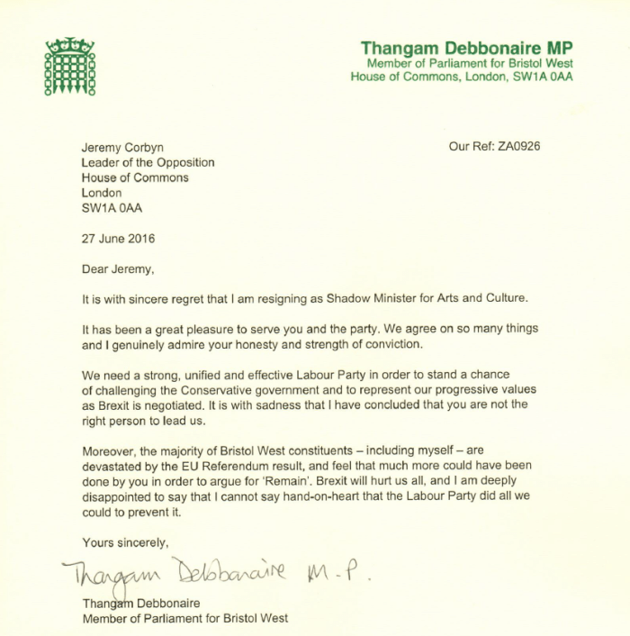 Thangam_Debbonaire_resignation_letter