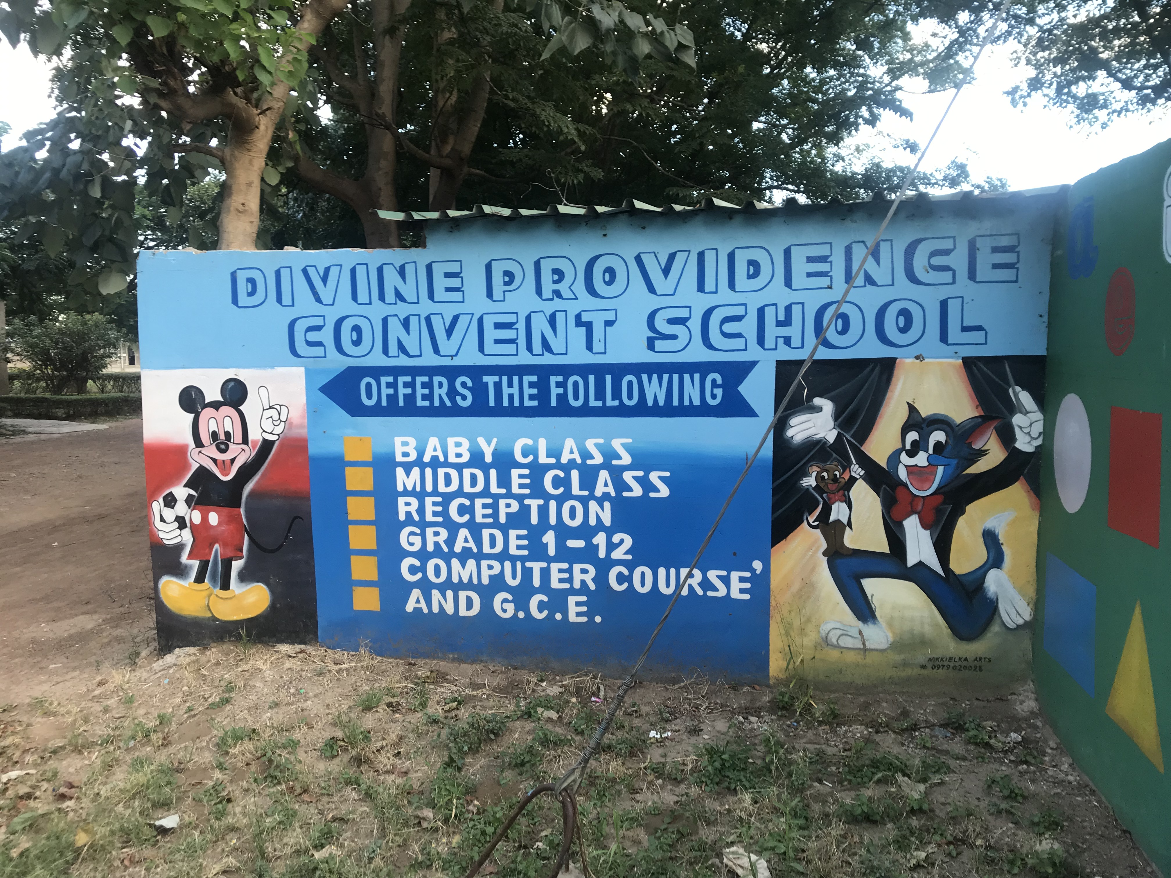 Divine Providence Convent School sign